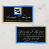 Beruflich Makeup Artist Gold Eyelash Extension Visitenkarte (Vorne/Hinten)