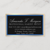 Beruflich Makeup Artist Gold Eyelash Extension Visitenkarte (Rückseite)