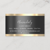 Beruflich Makeup Artist Grau-Schwarz-Gold-Lashes Visitenkarte (Rückseite)