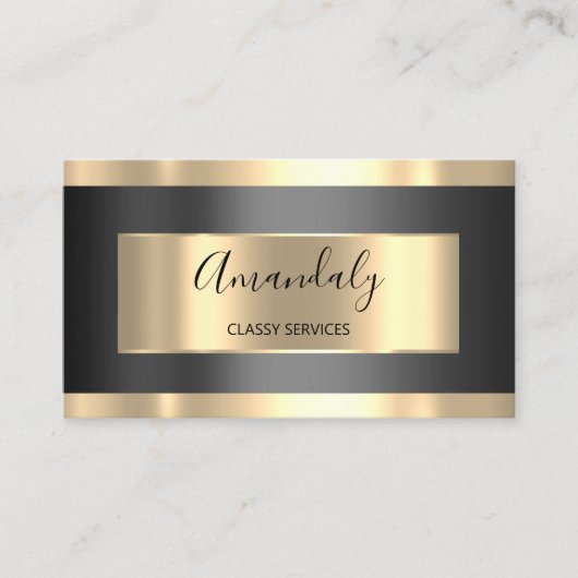 Beruflich Makeup Artist Grau-Schwarz-Gold-Lashes Visitenkarte (Vorderseite)