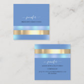 Beruflich Makeup Artist Holograph Pink Blue Quadratische Visitenkarte (Vorne/Hinten)