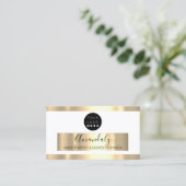 Beruflich Makeup Artist Lash Custom Logo Gold Visitenkarte (Stehend Vorderseite)