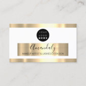 Beruflich Makeup Artist Lash Custom Logo Gold Visitenkarte (Vorderseite)
