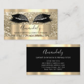 Beruflich Makeup Artist Lash Eyes Glitzer Black Visitenkarte (Vorne/Hinten)