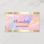 Beruflich Makeup Artist Lash Gold Holograph Visitenkarte (Vorderseite)