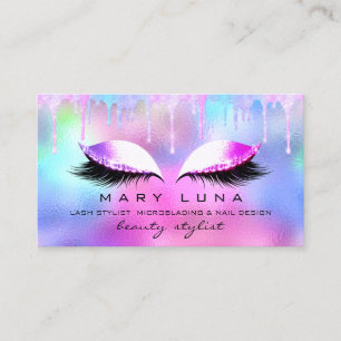 Beruflich Makeup Artist Lash Holograph Pink Visitenkarte