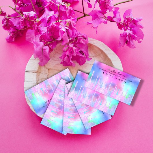 Beruflich Makeup Artist Lash Holograph Social Visitenkarte