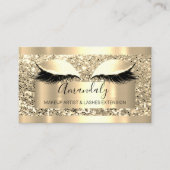 Beruflich Makeup Artist Lash Microblade Gold Visitenkarte (Vorderseite)
