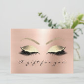 Beruflich Makeup Artist Lashes Erweiterung Gold Einladung (Stehend Vorderseite)