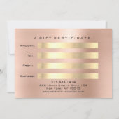 Beruflich Makeup Artist Lashes Erweiterung Gold Einladung (Rückseite)