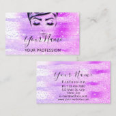 Beruflich Makeup Artist Lashes Extension Pink Visitenkarte (Vorne/Hinten)