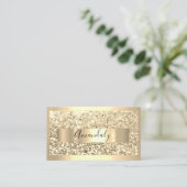 Beruflich Makeup Artist Lashes Gold Glitzer Visitenkarte (Stehend Vorderseite)