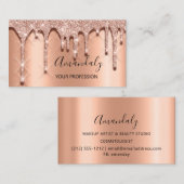 Beruflich Makeup Artist Lashes Rose Blush Gold Visitenkarte (Vorne/Hinten)