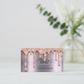 Beruflich Makeup Artist Lashes Rose Blush Grau Visitenkarte (Stehend Vorderseite)