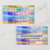 Beruflich Makeup Artist Logo Holograph Artistic Visitenkarte (Vorne/Hinten)