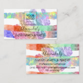 Beruflich Makeup Artist Logo Paint Holograph Visitenkarte (Vorne/Hinten)
