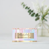 Beruflich Makeup Artist Luminosen rosa Tropfen Wax Visitenkarte (Stehend Vorderseite)