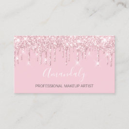 Beruflich Makeup Artist Moderne rosa Tropfen VIP Visitenkarte