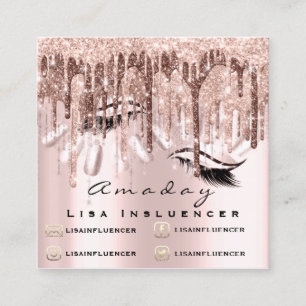 Beruflich Makeup Artist Nail Manicure Tropfen Quadratische Visitenkarte