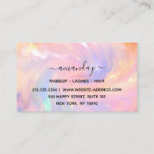 Beruflich Makeup Artist Nails Lash Holograph Visitenkarte (Rückseite)