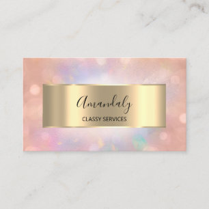 Beruflich Makeup Artist Nails Rose Holograph Visitenkarte