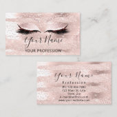 Beruflich Makeup Artist Pink Eyelash Extension Visitenkarte (Vorne/Hinten)