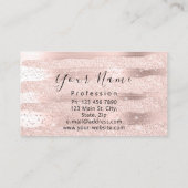 Beruflich Makeup Artist Pink Eyelash Extension Visitenkarte (Rückseite)