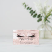 Beruflich Makeup Artist Pink Eyelash Extension Visitenkarte (Stehend Vorderseite)
