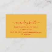 Beruflich Makeup Artist Rainbow Abstrakt Visitenkarte (Rückseite)