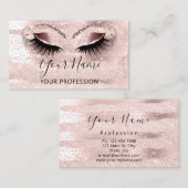 Beruflich Makeup Artist Rose Confetti Eyelash Visitenkarte (Vorne/Hinten)