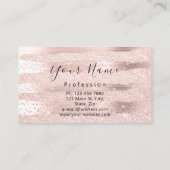 Beruflich Makeup Artist Rose Confetti Eyelash Visitenkarte (Rückseite)