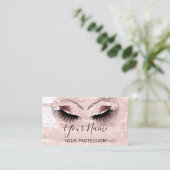 Beruflich Makeup Artist Rose Confetti Eyelash Visitenkarte (Stehend Vorderseite)
