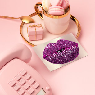 Beruflich Makeup Artist Rose Glitzer Lip Berry Visitenkarte
