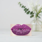Beruflich Makeup Artist Rose Glitzer Lip Berry Visitenkarte (Stehend Vorderseite)