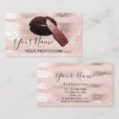 Beruflich Makeup Artist Rose Kiss Lip Visitenkarte (Vorne/Hinten)