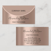 Beruflich Makeup Artist Rose Moderne Skin Elegan Visitenkarte (Vorne/Hinten)
