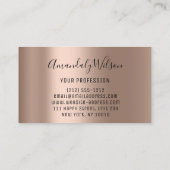 Beruflich Makeup Artist Rose Moderne Skin Elegan Visitenkarte (Rückseite)