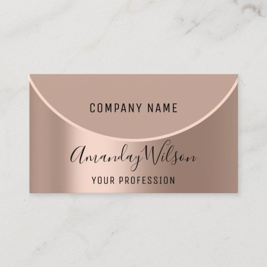 Beruflich Makeup Artist Rose Moderne Skin Elegan Visitenkarte (Vorderseite)