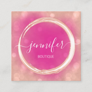 Beruflich Makeup Artist Rose Rosa Logo Squash Quadratische Visitenkarte