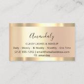 Beruflich Makeup Artist Rose Waxing Lash Tropfen Visitenkarte (Rückseite)