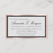 Beruflich Makeup Artist Termin VIP Visitenkarte (Rückseite)