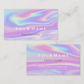 Beruflich Makeup Artist Unicorn Holograph Visitenkarte (Vorne/Hinten)
