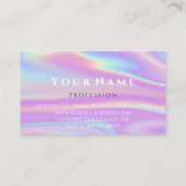 Beruflich Makeup Artist Unicorn Holograph Visitenkarte (Rückseite)