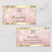 Beruflich Makeup Esthetician Lash QR Logo-Tropfen Visitenkarte (Vorne/Hinten)