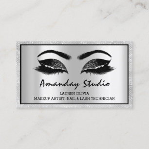 Beruflich Makeup Eyelash Brows Ernennung Visitenkarte