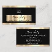 Beruflich Makeup Eyelash Extension Gold Logo Visitenkarte (Vorne/Hinten)