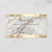 Beruflich Makeup Eyelash Extension Gold Marmor Visitenkarte (Rückseite)