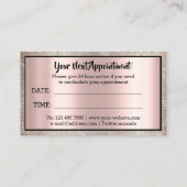 Beruflich-Makeup-Eyelash-Logo-Bestellkarte Visitenkarte (Rückseite)