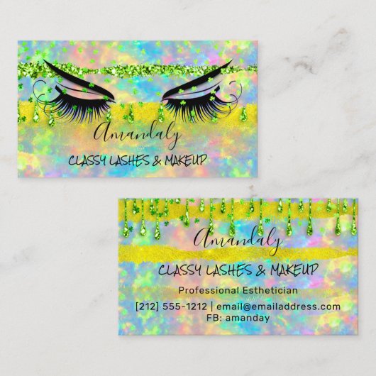 Beruflich Makeup Eyelash Microblade Princess Visitenkarte (Vorne/Hinten)