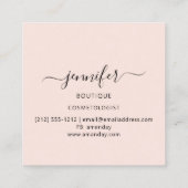 Beruflich Makeup Eyelashes Extension Pink Quadratische Visitenkarte (Rückseite)